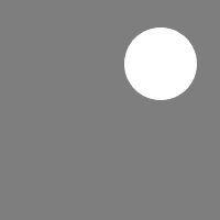 grey square with one white circle