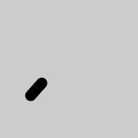same as above but the dot is now a short line