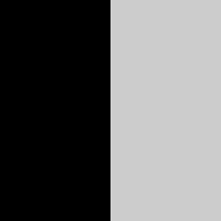 square that is half black on the left and half light grey on the right
