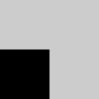 same as above but the lower left quarter is black