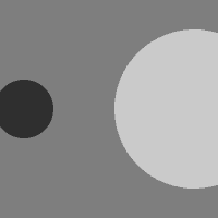 same as above but the dark circle is small and shifted negative on the x axis while the light circle is large and shifted in the positive x direction