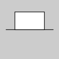 same as above but the white square is vertically aligned to the top of the line