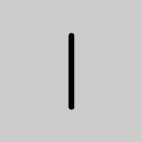 grey square with a black vertical line